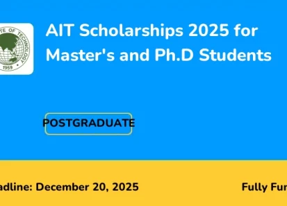 AIT Scholarships 2025 for Master's and Ph.D